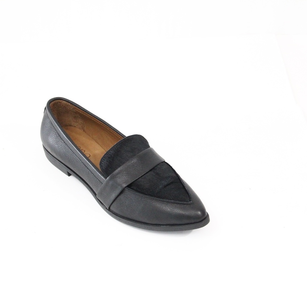 Bueno Barnes Women Black Penny Loafer Classic Style Leather Flat Eu 40